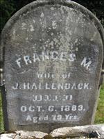 Hallenback, Frances M